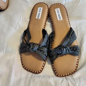 Steve Madden Black Braided Sandals